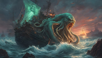 Call of Cthulhu, sea, monster, cosmic horror, fantasy, cthulhu HD wallpaper
