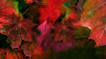 Painting Auitunm, leaves, oak, maple, bright, fall, autumn, Firefox Persona theme HD wallpaper