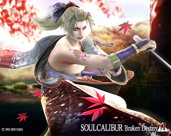 Soul Calibur, japanese, soul calibur 4, setsuka, fantasy, video game, fantasy girl, original, kimono girl, sexy girl, warrior, broken desteny HD wallpaper