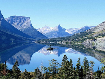 Lake between Mountains , mountains, lake HD wallpaper