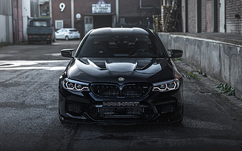 2022, BMW M5, Manhart, , front view, exterior, BMW M5 F90, F90 tuning, German cars, BMW F90, black sedan, BMW HD wallpaper