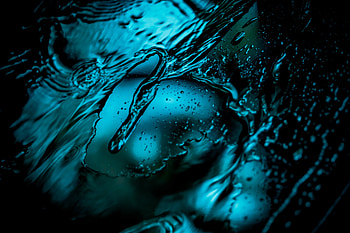 Water, Macro, Dark, Surface, Neon HD wallpaper