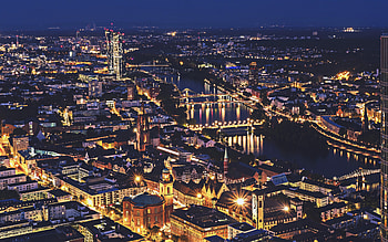 Frankfurt am Main, , nightscapes, skyline cityscapes, modern buildings, Europe, summer, Germany, Cities of Germany, Frankfurt am Main Germany, cityscapes, german cities HD wallpaper