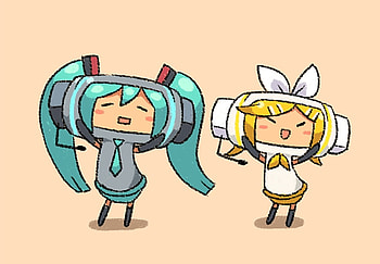 Vocaloid Katamari, katamari damacy, rin kagamine, crossover, miku hatsune HD wallpaper