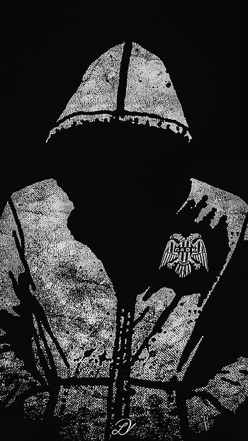 PAOK Fans, gate4, paokfans, paokfc, paokg4, blackandwhite, greece, hooligan, dark, eagle HD phone wallpaper