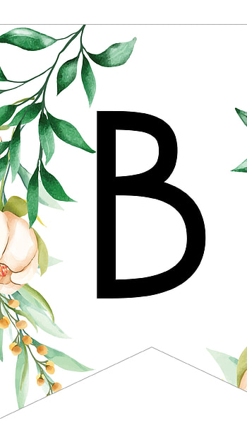 B Letter, Leaves Background HD phone wallpaper