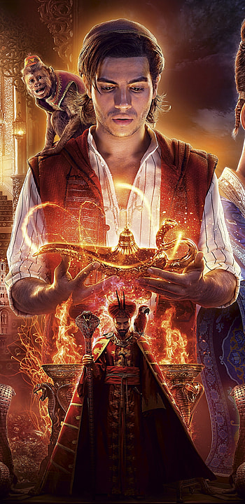 Aladdin 2019, Will Smith, Naomi Scott, Samsung Galaxy HD phone wallpaper