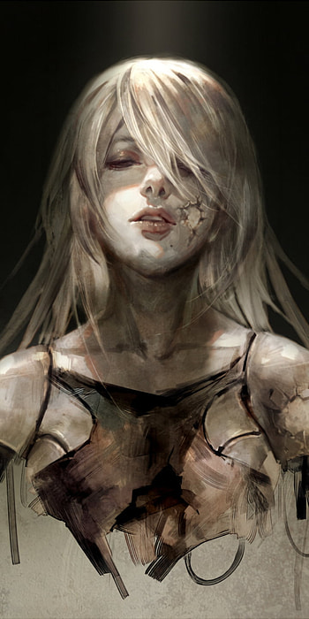white hair, short hair, YoRHa No.2 Type B, video game, NieR: Automata HD phone wallpaper