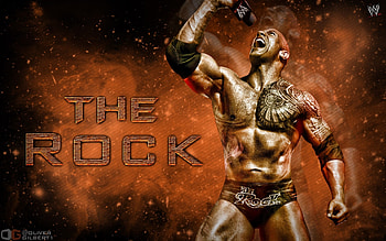 the rock superstar wwe HD wallpaper