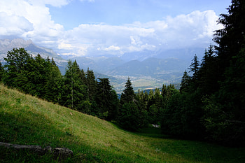 Landscape, Nature, Trees, Mountains, Clouds, Fog, Valley HD wallpaper