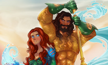 Aquaman And Mera Artwork, aquaman, mera, artist, artwork, digital-art HD wallpaper