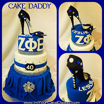 Zeta Phi Beta Custom Three Tiered Birtay Cake Sorority - Zeta phi beta birtay cake HD phone wallpaper