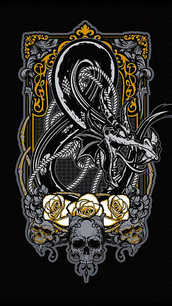 & DND, dungeons and dragons, dungeons, dragon, skull, dragons, frame HD phone wallpaper
