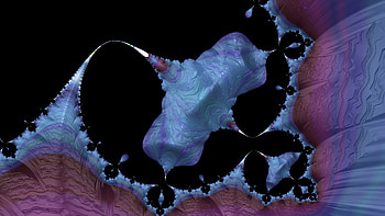 Trippy Psychedelic Fractal, dark, blue, black, artistic, Abstract, fractal, abstract blue, abstract black HD wallpaper