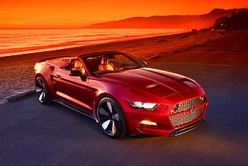 Red Mustang , ford-mustang, cars HD wallpaper