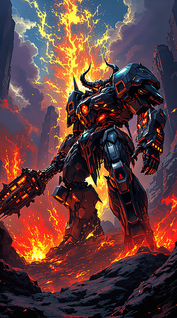Inferno Titan - Demon Mech , mecha HD phone wallpaper