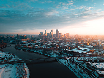 City, Cities, Winter, Rivers, Building, View From Above, Bridge HD wallpaper