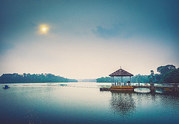 Nature, Lake, Reflection, Bower, Alcove HD wallpaper