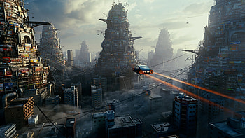 SciFi City, art, city, fi, Sci HD wallpaper