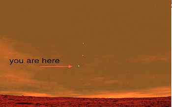 Earth from Mars, earth, planets, mars, solar system HD wallpaper