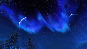 Aurora Night Sky Trees The Elder Scrolls V Skyrim , the-elder-scrolls, games, pc-games, xbox-games, ps-games HD wallpaper
