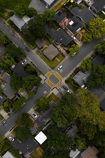 Cities, Building, View From Above, Road, Roof, Roofs HD phone wallpaper