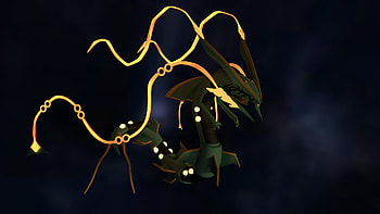 ... Mega Rayquaza 3D model by IHA-Animation HD wallpaper