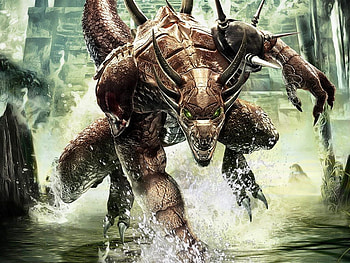 smash to the earth, brown, smash, fantasy, imp, monster, demon HD wallpaper