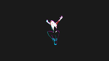 Superhero, spider-gwen, minimal, dark HD wallpaper