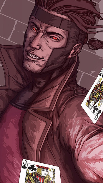 x-men, gambit, marvel comics, art, mutant HD phone wallpaper