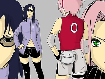 Sakura V.S. Karin, loved, girl, fight, anime HD wallpaper