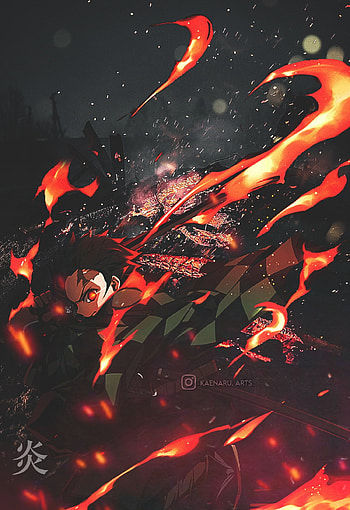 Tanjiro, art, liquid HD phone wallpaper