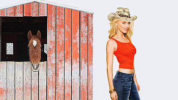 Tending The Horses . ., style, barn, cowgirl, fun, fashion, horses, outdoors, ranch, blondes, girls, women, models, western, hats, female HD wallpaper