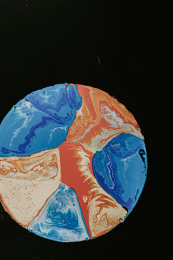 Abstract, Divorces, Multicolored, Motley, Paint, Mixing, Circle HD phone wallpaper