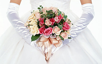 Roses, Miscellanea, Miscellaneous, Bouquet, Gloves, Bride HD wallpaper