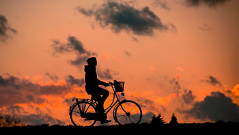 Sports, Sky, Silhouette, Cyclist, Fitness HD wallpaper