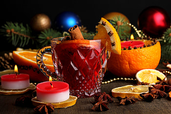 Happy Holidays, merry christmas, orange, christmas light, xmas, christmas, christmas candles, candles, magic christmas, wine HD wallpaper