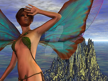 Daylia, fairy, lady, fantasy, bryce HD wallpaper