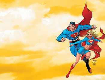 Superman And Supergirl, DC Comics, Superheroes, Comics, Supergirl, Superman HD wallpaper