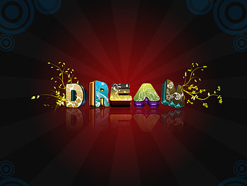 suen~a (Dream), circles, letters, red, floral, colorfull, strings HD wallpaper