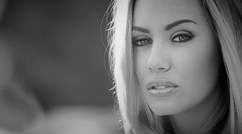 Captivating Beauty, blonde, graphy, delicate, black and white, lips, captivating, sexy, profile, sweet, model, blue eyes, soft, gorgeous, beautiful, woman, hop, face, hair HD wallpaper