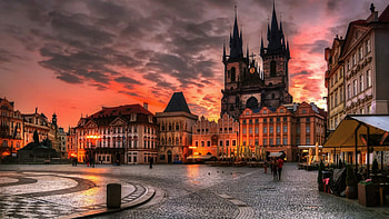 Prague, City Squares HD wallpaper