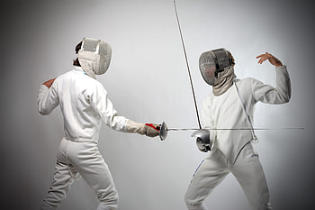 Sports, Fencing, White Background HD wallpaper