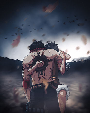 Ace and Luffy - vers 2, portgasd.ace, anime, edit, one piece, anime HD phone wallpaper