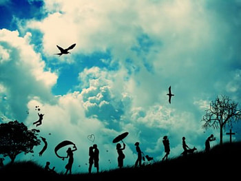 Sequence of human life, abstract, life, fantasy, art, human HD wallpaper