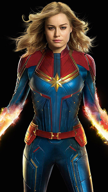 Ms. Marvel, Comic book hero, Shape-shifting powers, Inspirational symbol HD phone wallpaper