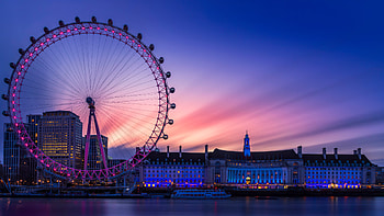 Dawn At The London Eye , ferris-wheel, graphy HD wallpaper