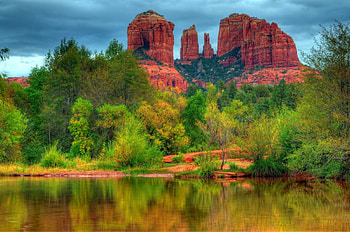 Filename: storm-over-cathedral-rock-sedona-arizona, BEAUTIFUL, LANDSCAPE, RUINS, GORGEOUS HD wallpaper