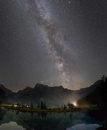 Nature, Mountains, Stars, Night, Starry Sky, Nebula HD phone wallpaper
