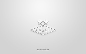 Rosenborg BK, creative 3D logo, white background, Eliteserien, 3d emblem, Norwegian football club, Norway, 3d art, football, Rosenborg BK 3d logo HD wallpaper